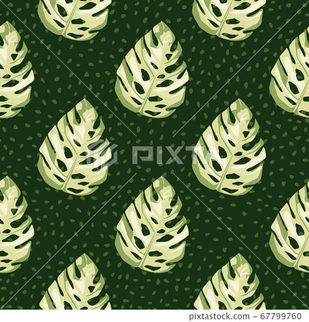 Geometric botanic seamless pattern with monstera Geometric botanic seamless pattern with monstera 67799760