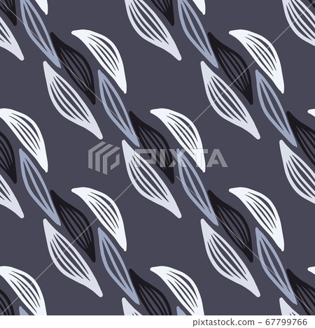 Floral seamless pattern with outline leaves in Floral seamless pattern with outline leaves in 67799766