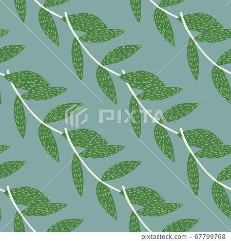 Floral seamless pattern with green branches on Floral seamless pattern with green branches on 67799768