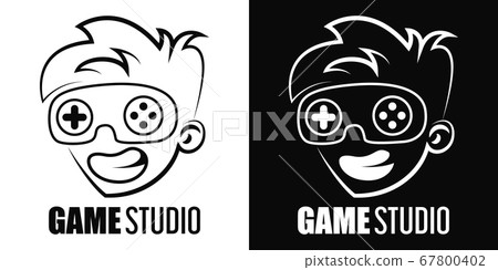 Game Studio Logo Vector Isolated Gaming Stock Illustration