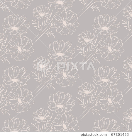 Light floral pattern. Floral ornament in beige colors. Light floral pattern. Floral ornament in beige colors. 67801433