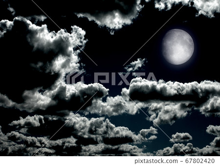 The moon in the night sky The moon in the night sky 67802420