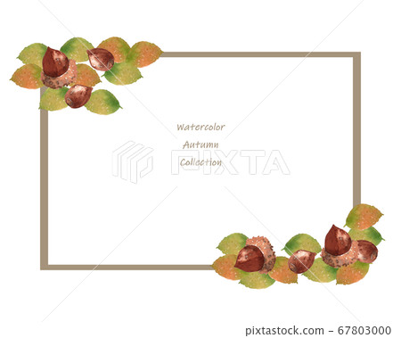 Watercolor acorn frame Watercolor acorn frame 67803000