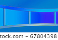 Virtual TV news broadcast studio set background 67804398