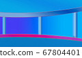 Virtual TV news broadcast studio set background 67804401