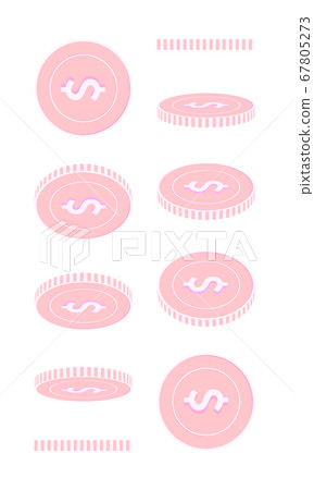 American dollar rotating coins set, animation read American dollar rotating coins set, animation read 67805273