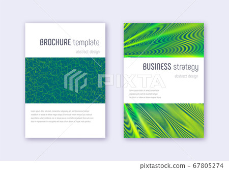 Minimalistic cover design template set. Green abst Minimalistic cover design template set. Green abst 67805274