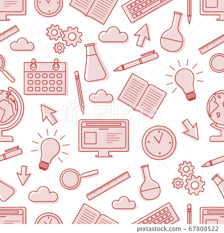 Vector education pattern Learning Back to school-插圖素材 [67808522] - PIXTA圖庫
