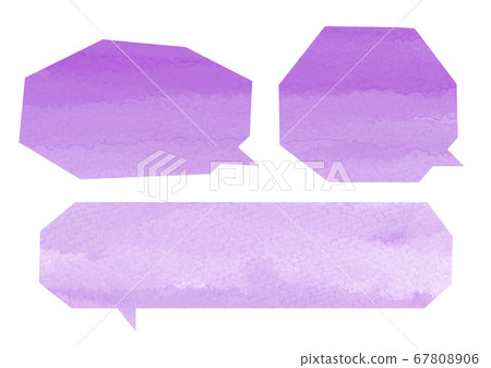 水彩風格紫色氣球插畫素材 67808906