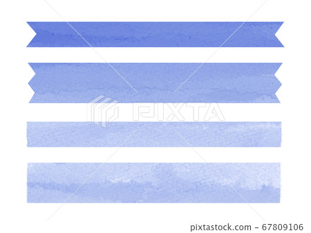 水彩的藍色框美紋紙膠帶和功能區 水彩的藍色框美紋紙膠帶和功能區 67809106
