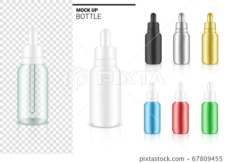 Transparent Dropper Bottle Mock up Realistic - Stock Illustration ...