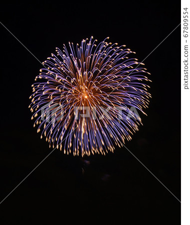 One blue fireworks launch One blue fireworks launch 67809554