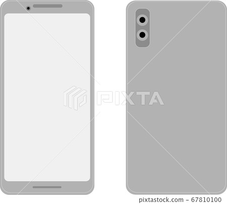 Material of front and back of smartphone [white] 67810100