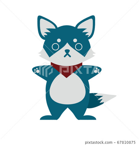 Illustration of a simple fashionable dog [front] 67810875