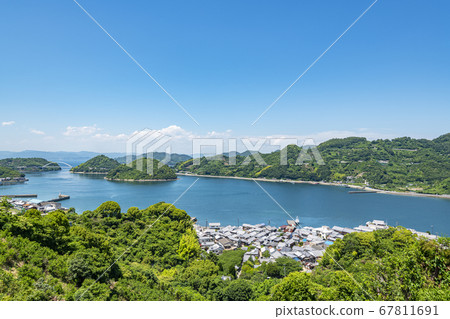 Cityscape of Mitarai seen from Historical Hill Park in Osaki Shimoshima, Kure City, Hiroshima Prefecture Cityscape of Mitarai seen from Historical Hill Park in Osaki Shimoshima, Kure City, Hiroshima Prefecture 67811691