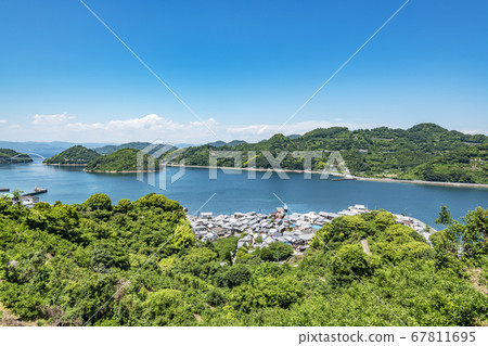 Cityscape of Mitarai seen from Historical Hill Park in Osaki Shimoshima, Kure City, Hiroshima Prefecture Cityscape of Mitarai seen from Historical Hill Park in Osaki Shimoshima, Kure City, Hiroshima Prefecture 67811695