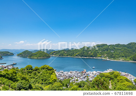 Cityscape of Mitarai seen from Historical Hill Park in Osaki Shimoshima, Kure City, Hiroshima Prefecture Cityscape of Mitarai seen from Historical Hill Park in Osaki Shimoshima, Kure City, Hiroshima Prefecture 67811698