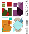 Set of Brochure Cover Brochure with color Combination Abstract Vector Background for Banner, Poster, Booklet, Annual Report, Brochure and Flyer for Eve, Party, Club and Celebration. 67812428