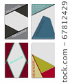 Set of Brochure Cover Brochure with color Combination Abstract Vector Background for Banner, Poster, Booklet, Annual Report, Brochure and Flyer for Eve, Party, Club and Celebration. 67812429