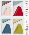 Set of Brochure Cover Brochure with color Combination Abstract Vector Background for Banner, Poster, Booklet, Annual Report, Brochure and Flyer for Eve, Party, Club and Celebration. 67812431