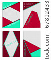 Set of Brochure Cover Brochure with color Combination Abstract Vector Background for Banner, Poster, Booklet, Annual Report, Brochure and Flyer for Eve, Party, Club and Celebration. 67812433