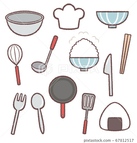 Cooking tools and rice set - Stock Illustration [67812517] - PIXTA