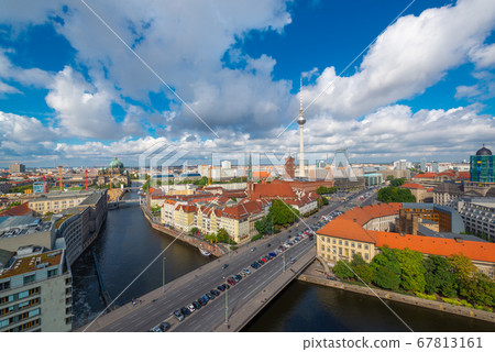 Berlin, Germany Skyline from Above the Spree Berlin, Germany Skyline from Above the Spree 67813161