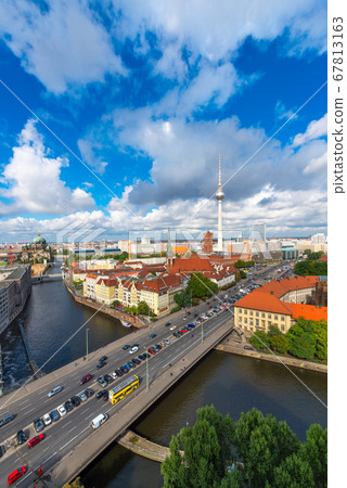 Berlin, Germany Skyline from Above the Spree Berlin, Germany Skyline from Above the Spree 67813163