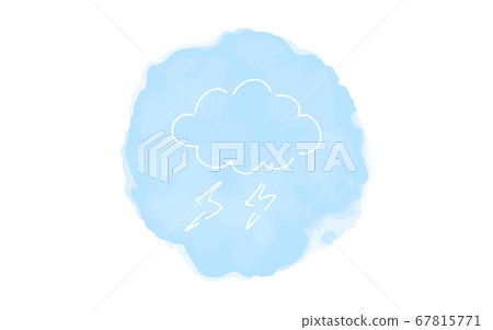 Analog handwriting style loose touch icon: thundercloud Analog handwriting style loose touch icon: thundercloud 67815771