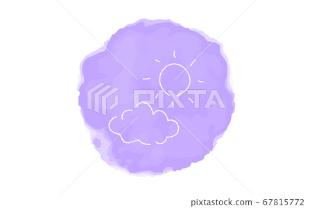 Analog handwriting style loose touch icon: Sunny and sometimes cloudy Analog handwriting style loose touch icon: Sunny and sometimes cloudy 67815772