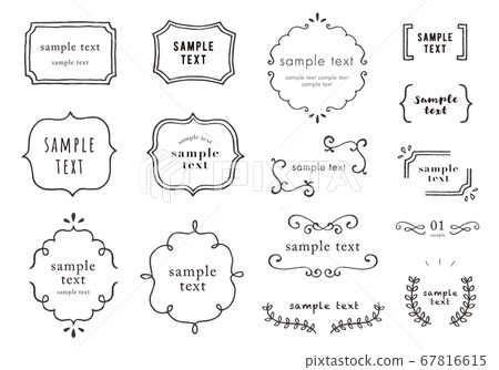 Headline design material Hand-painted decorative rule (with letters) 67816615