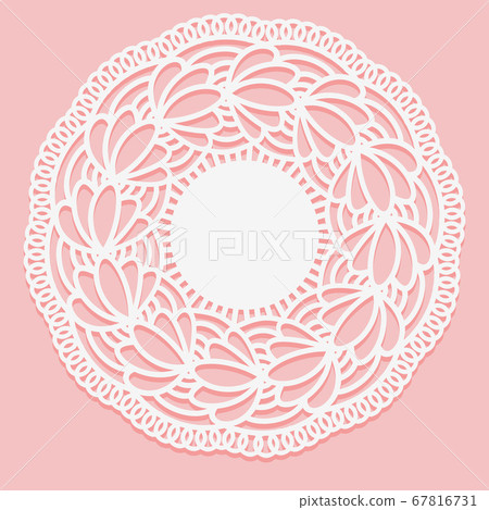 Openwork lace napkin. Template for laser cutting. 67816731
