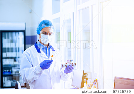 Medical worker, laboratory assistant holds test Medical worker, laboratory assistant holds test 67816789