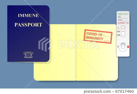 Concept sample of immune passport with rapid 67817460