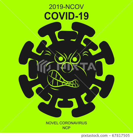 Evil Coronavirus 2019-nCoV. Corona virus icon. Evil Coronavirus 2019-nCoV. Corona virus icon. 67817505