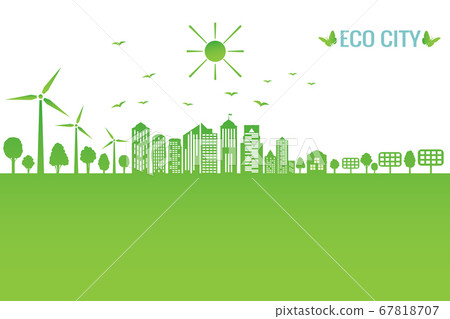Green city concept and environment conservation. 67818707