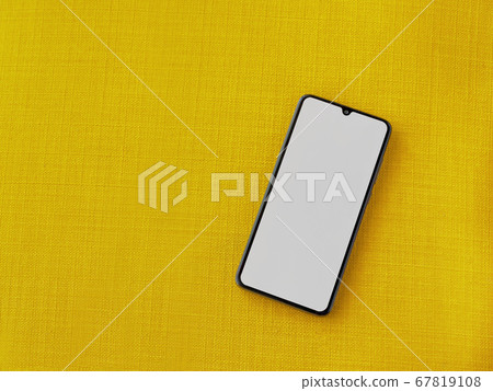 Black mobile smartphone mockup lies on the surface Black mobile smartphone mockup lies on the surface 67819108