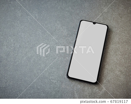 Black mobile smartphone mockup lies on the surface Black mobile smartphone mockup lies on the surface 67819117