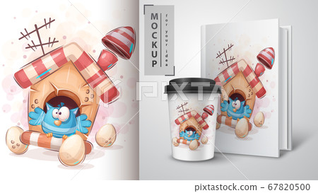 Bird and egg - poster and merchandising. 67820500