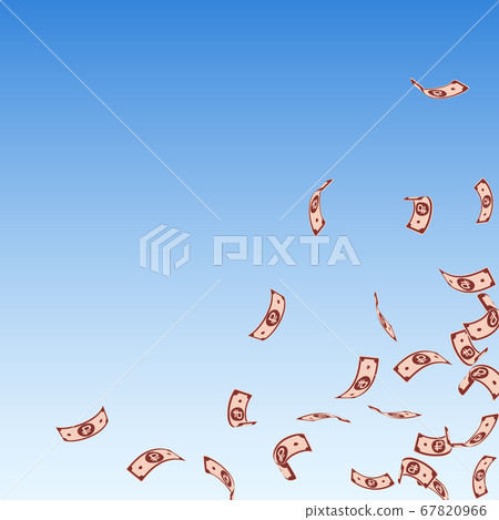Russian ruble notes falling. Sparse RUB bills on b - Stock Illustration ...
