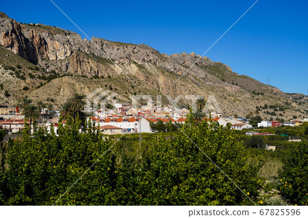 Landscape view of the little town Ulea in valley 67825596