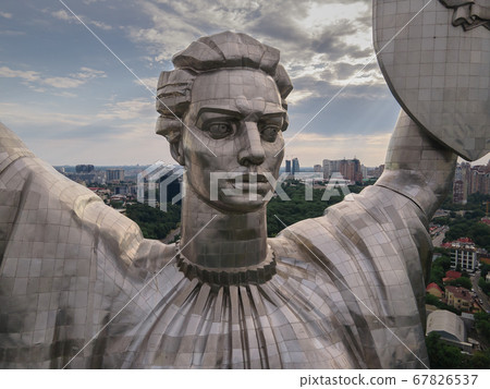 Aerial view of the Motherland Monument in Kyiv, Ukraine Aerial view of the Motherland Monument in Kyiv, Ukraine 67826537