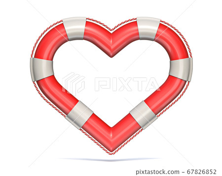 Lifebuoy heart shaped 3D 67826852