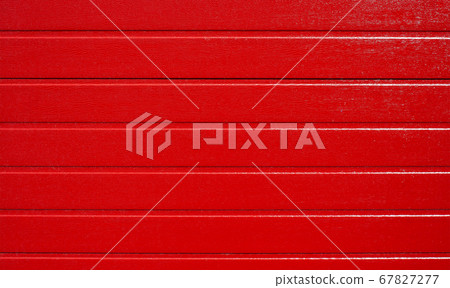 Red wooden background, horizontal striped texture 67827277