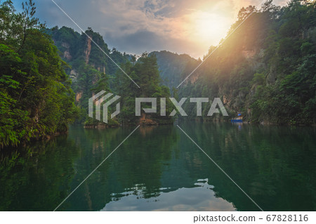 Stunning karst landscape of Baofeng Lake 67828116