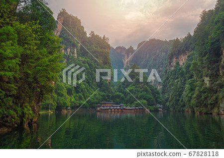 Stunning karst landscape of Baofeng Lake Stunning karst landscape of Baofeng Lake 67828118