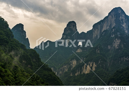 Hole in a holy rock of Tianmen Mountain Hole in a holy rock of Tianmen Mountain 67828151