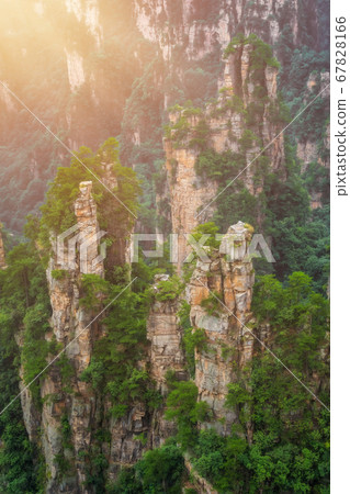 Landscape of Stone Tianzi Mountain pillars in 67828166