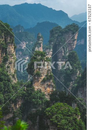 Stunning Mountain formations in Zhangjiajie Stunning Mountain formations in Zhangjiajie 67828187