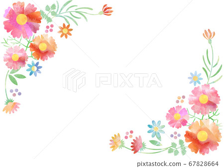 宇宙_花卉裝飾_水彩畫框 67828664